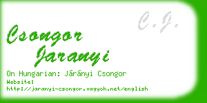 csongor jaranyi business card