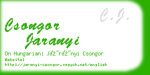 csongor jaranyi business card